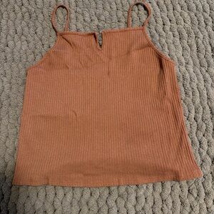 American Eagle Outfitters Brown Ribbed Camisole
